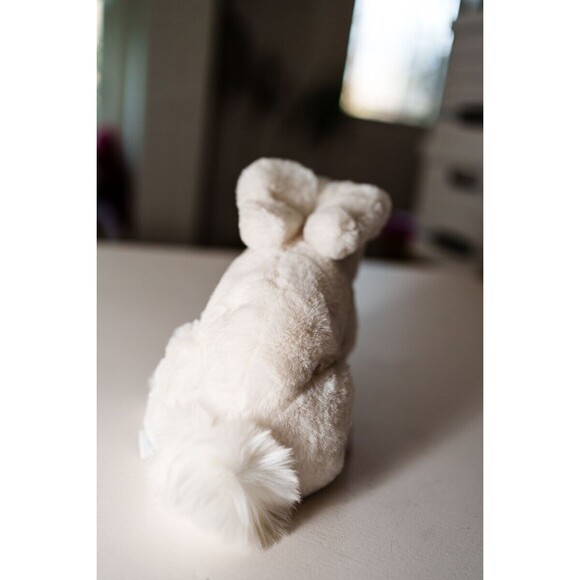 Jellycat White Bunny Rabbit Plush 7" Sitting Pink Nose Easter Lovey Ivory Cream - Picture 8 of 11